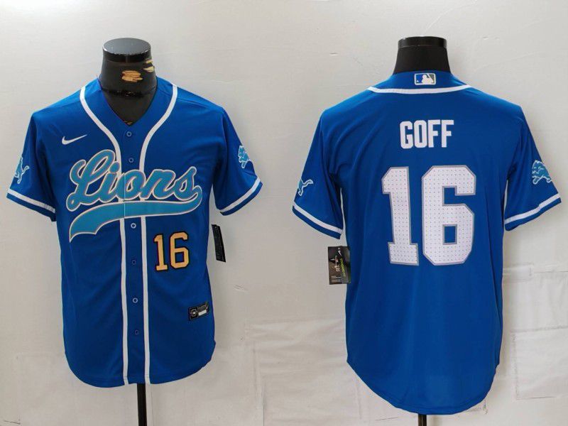 Men Detroit Lions #16 Goff Blue Second generation joint name 2024 Nike Limited NFL Jersey style 8152->detroit lions->NFL Jersey